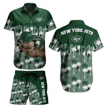 New York Jets Palm Drift Hawaiian - Adult & Kids T-Shirts, Sweatshirts & Hoodies apparel design preview 1
