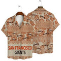 San Francisco Giants Retro Tribal Hawaiian - Adult & Kids T-Shirts, Sweatshirts & Hoodies apparel design preview 1