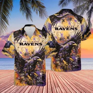 Chicago Blackhawks Midnight Flight Hawaiian - Adult & Kids T-Shirts, Sweatshirts & Hoodies apparel design preview 1