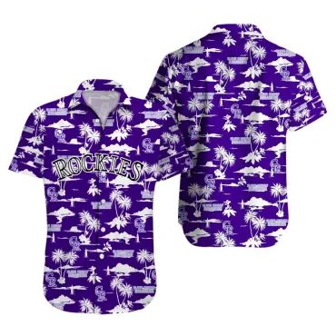 Colorado Rockies Island Getaway Hawaiian - Adult & Kids T-Shirts, Sweatshirts & Hoodies apparel design preview 1