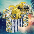 Milwaukee Brewers Tropical Patchwork Hawaiian - Adult & Kids T-Shirts, Sweatshirts & Hoodies apparel design preview 1