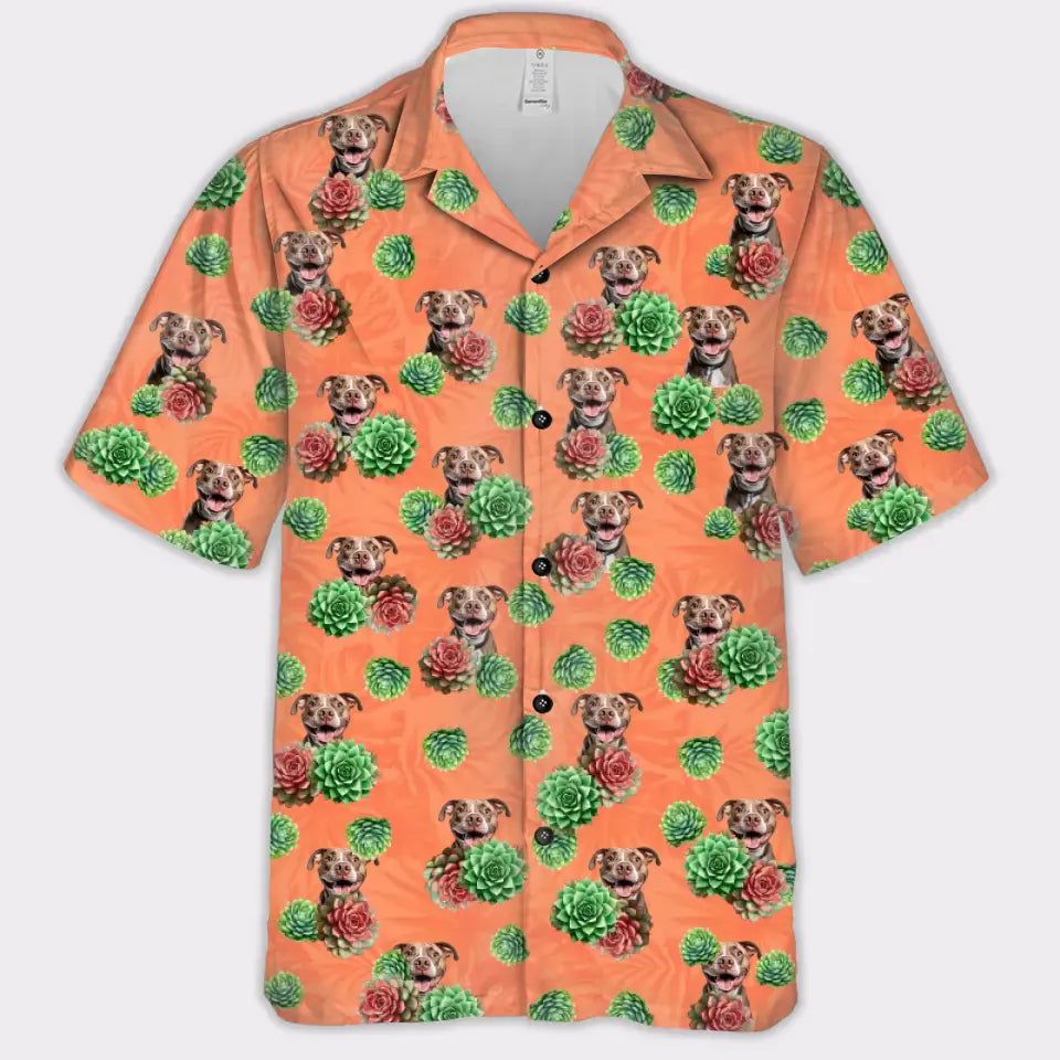 Custom Your Own Hawaiian With Pet Photo - Adult & Kids T-Shirts, Sweatshirts & Hoodies apparel design preview 1