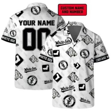 Chicago White Sox Custom Name And Number Hawaiian - Adult & Kids T-Shirts, Sweatshirts & Hoodies apparel design preview 1