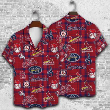 St. Louis Cardinals Plaid Pride Hawaiian - Adult & Kids T-Shirts, Sweatshirts & Hoodies apparel design preview 1