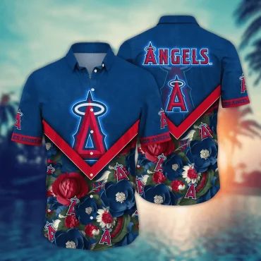 Los Angeles Angels Floral Vibe Hawaiian - Adult & Kids T-Shirts, Sweatshirts & Hoodies apparel design preview 1