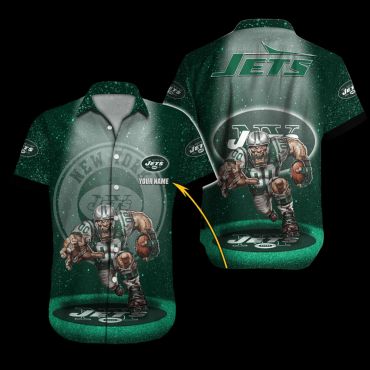Personalized New York Jets Galactic Warrior Hawaiian - Adult & Kids T-Shirts, Sweatshirts & Hoodies apparel design preview 1