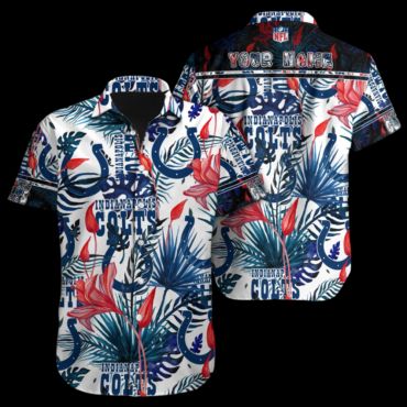 Personalized Indianapolis Colts Tropical Wave - Adult & Kids T-Shirts, Sweatshirts & Hoodies apparel design preview 1