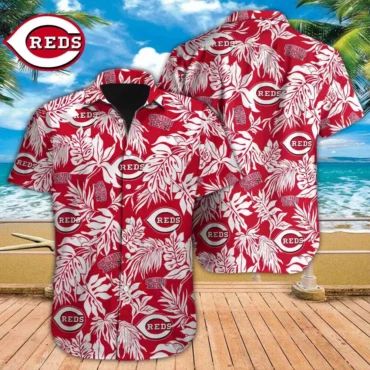 Cincinnati Reds Leafy Tropics Hawaiian - Adult & Kids T-Shirts, Sweatshirts & Hoodies apparel design preview 1