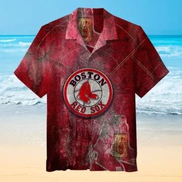 Boston Red Sox Vintage Map Graphic Hawaiian - Adult & Kids T-Shirts, Sweatshirts & Hoodies apparel design preview 1