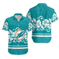 Miami Dolphins Hawaiian with Hibiscus Flowers Design - Adult & Kids T-Shirts, Sweatshirts & Hoodies apparel design preview 1