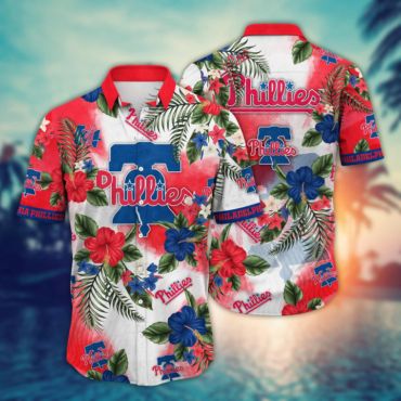 Philadelphia Phillies Hibiscus Dream Hawaiian - Adult & Kids T-Shirts, Sweatshirts & Hoodies apparel design preview 1