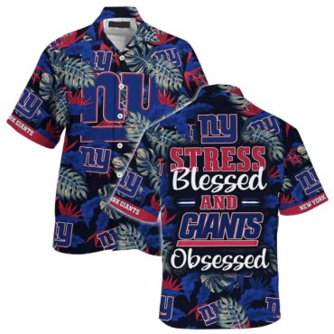 New York Giants Obsessed Tropics Hawaiian - Adult & Kids T-Shirts, Sweatshirts & Hoodies apparel design preview 1