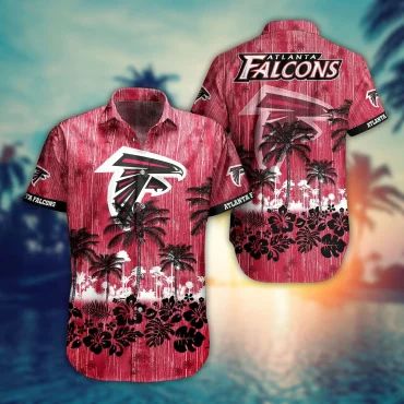 Atlanta Falcons Tropical Palms Hawaiian - Adult & Kids T-Shirts, Sweatshirts & Hoodies apparel design preview 1