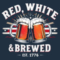 Red, White Brewed Celebration - Adult & Kids T-Shirts, Sweatshirts & Hoodies apparel design preview 1