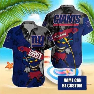 Personalized New York Giants Tropical Surf Hawaiian - Adult & Kids T-Shirts, Sweatshirts & Hoodies apparel design preview 1