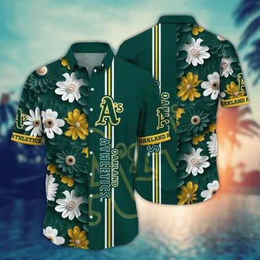 Oakland Athletics Daisy Charm Hawaiian - Adult & Kids T-Shirts, Sweatshirts & Hoodies apparel design preview 1
