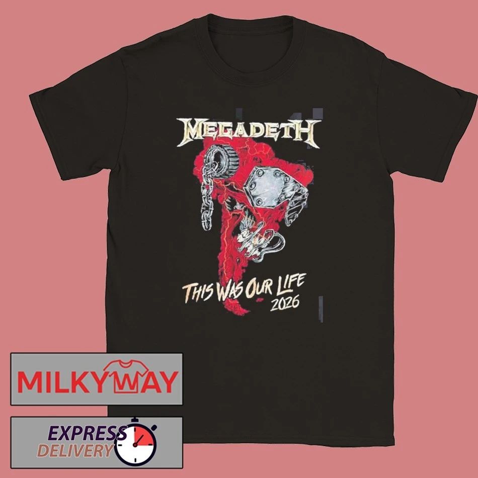 Megadeth This Was Our Life 2026 Latin America Tour - Adult & Kids T-Shirts, Sweatshirts & Hoodies apparel design preview 1