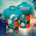 Miami Dolphins Hawaiian Tropical Garden Design 805189 - Adult & Kids T-Shirts, Sweatshirts & Hoodies apparel design preview 1