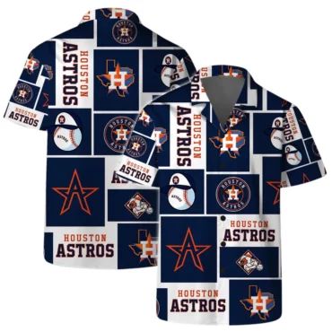 Houston Astros Iconic Grid Hawaiian - Adult & Kids T-Shirts, Sweatshirts & Hoodies apparel design preview 1