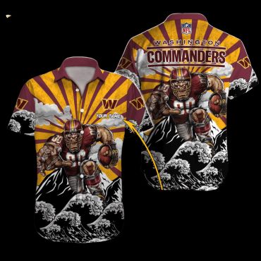 Washington Commanders Rising Wave Hawaiian - Adult & Kids T-Shirts, Sweatshirts & Hoodies apparel design preview 1