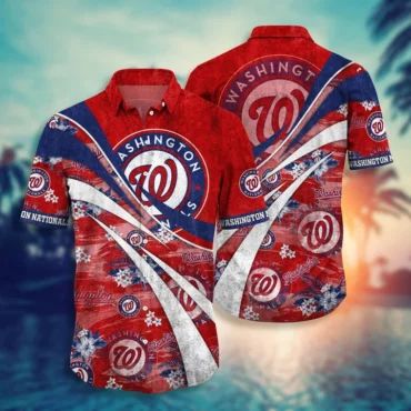 Washington Nationals Wave Breaker Hawaiian - Adult & Kids T-Shirts, Sweatshirts & Hoodies apparel design preview 1