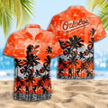 Baltimore Orioles Sunset Swing Hawaiian - Adult & Kids T-Shirts, Sweatshirts & Hoodies apparel design preview 1