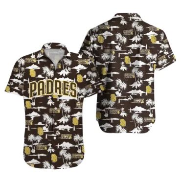 San Diego Padres Sunset Palms Hawaiian - Adult & Kids T-Shirts, Sweatshirts & Hoodies apparel design preview 1