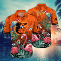 Baltimore Orioles Flamingo Paradise Hawaiian - Adult & Kids T-Shirts, Sweatshirts & Hoodies apparel design preview 1