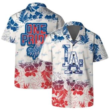 Los Angeles Dodgers One Pride Hawaiian - Adult & Kids T-Shirts, Sweatshirts & Hoodies apparel design preview 1