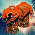 Baltimore Orioles Neon Bloom Hawaiian - Adult & Kids T-Shirts, Sweatshirts & Hoodies apparel design preview 1