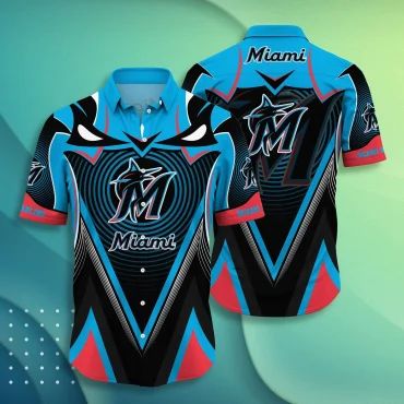 Miami Marlins Tribal Energy Hawaiian - Adult & Kids T-Shirts, Sweatshirts & Hoodies apparel design preview 1