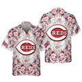 Cincinnati Reds Hibiscus Bloom Hawaiian - Adult & Kids T-Shirts, Sweatshirts & Hoodies apparel design preview 1