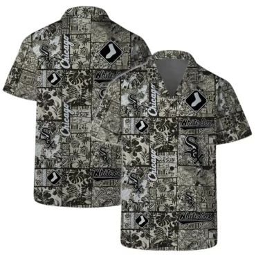Chicago White Sox Logo Vintage Floral Pattern - Adult & Kids T-Shirts, Sweatshirts & Hoodies apparel design preview 1