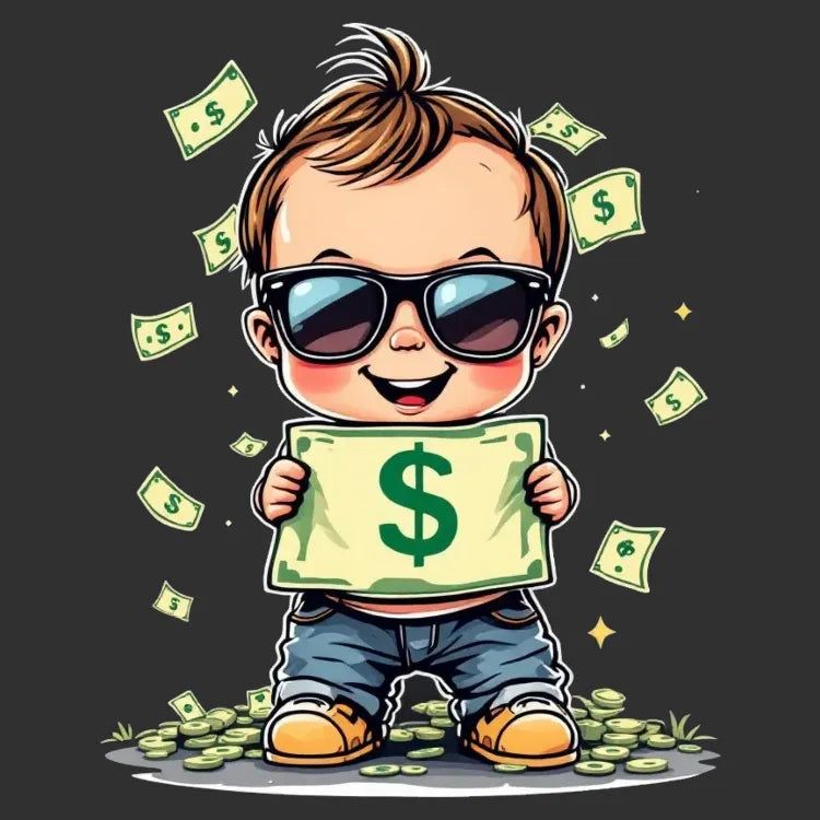 Rich Kid Vibes - Adult & Kids T-Shirts, Sweatshirts & Hoodies apparel design preview 1