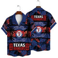 Texas Rangers Tiki Sunset Hawaiian - Adult & Kids T-Shirts, Sweatshirts & Hoodies apparel design preview 1