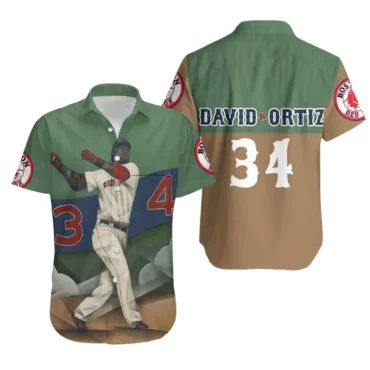 Boston Red Sox David Ortiz Legend Hawaiian - Adult & Kids T-Shirts, Sweatshirts & Hoodies apparel design preview 1