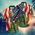 Oakland Athletics Patriotic Pride Hawaiian - Adult & Kids T-Shirts, Sweatshirts & Hoodies apparel design preview 1