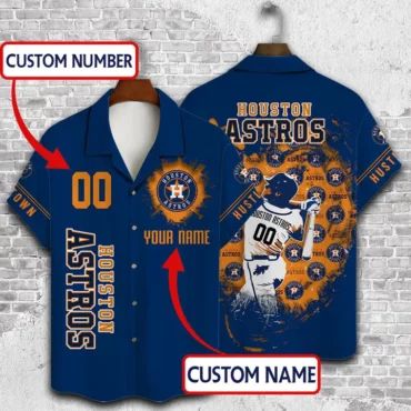 Houston Astros Homerun Custom Hawaiian - Adult & Kids T-Shirts, Sweatshirts & Hoodies apparel design preview 1