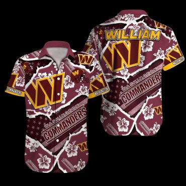 Washington Commanders Floral Pride Hawaiian - Adult & Kids T-Shirts, Sweatshirts & Hoodies apparel design preview 1