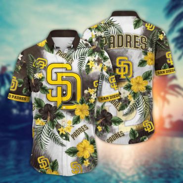 San Diego Padres Paradise Bloom Hawaiian - Adult & Kids T-Shirts, Sweatshirts & Hoodies apparel design preview 1