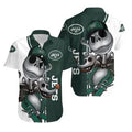 New York Jets Jack Skellington And Zero Hawaiian - Adult & Kids T-Shirts, Sweatshirts & Hoodies apparel design preview 1