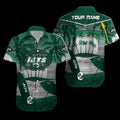 Personalized New York Jets Sunset Paradise Hawaiian - Adult & Kids T-Shirts, Sweatshirts & Hoodies apparel design preview 1