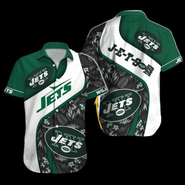 Personalized New York Jets Tropical Waves Hawaiian - Adult & Kids T-Shirts, Sweatshirts & Hoodies apparel design preview 1