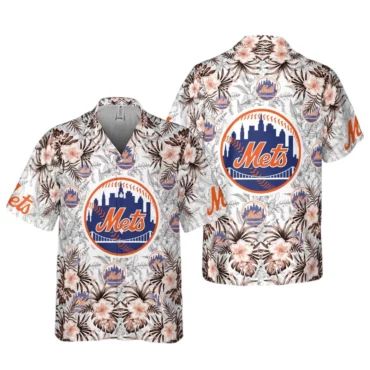New York Mets Tropic Flair Hawaiian - Adult & Kids T-Shirts, Sweatshirts & Hoodies apparel design preview 1