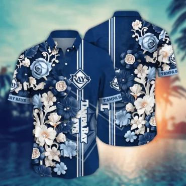 Tampa Bay Rays Vintage Floral Hawaiian - Adult & Kids T-Shirts, Sweatshirts & Hoodies apparel design preview 1