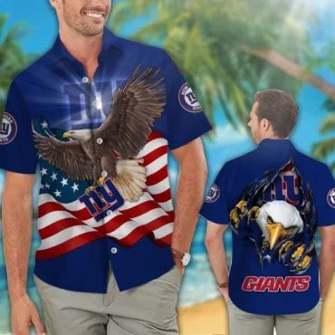 New York Giants American Pride Hawaiian - Adult & Kids T-Shirts, Sweatshirts & Hoodies apparel design preview 1