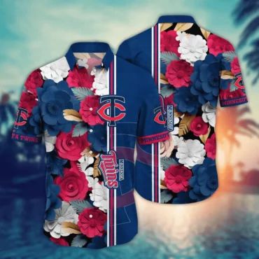 Minnesota Twins Floral Pride Hawaiian - Adult & Kids T-Shirts, Sweatshirts & Hoodies apparel design preview 1