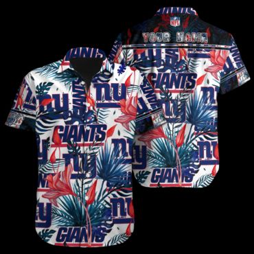 Personalized New York Giants Floral Frenzy Hawaiian - Adult & Kids T-Shirts, Sweatshirts & Hoodies apparel design preview 1