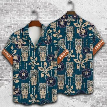 Houston Astros Tiki Vibes Hawaiian - Adult & Kids T-Shirts, Sweatshirts & Hoodies apparel design preview 1