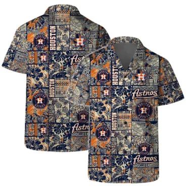 Houston Astros Vintage Tropic Hawaiian - Adult & Kids T-Shirts, Sweatshirts & Hoodies apparel design preview 1